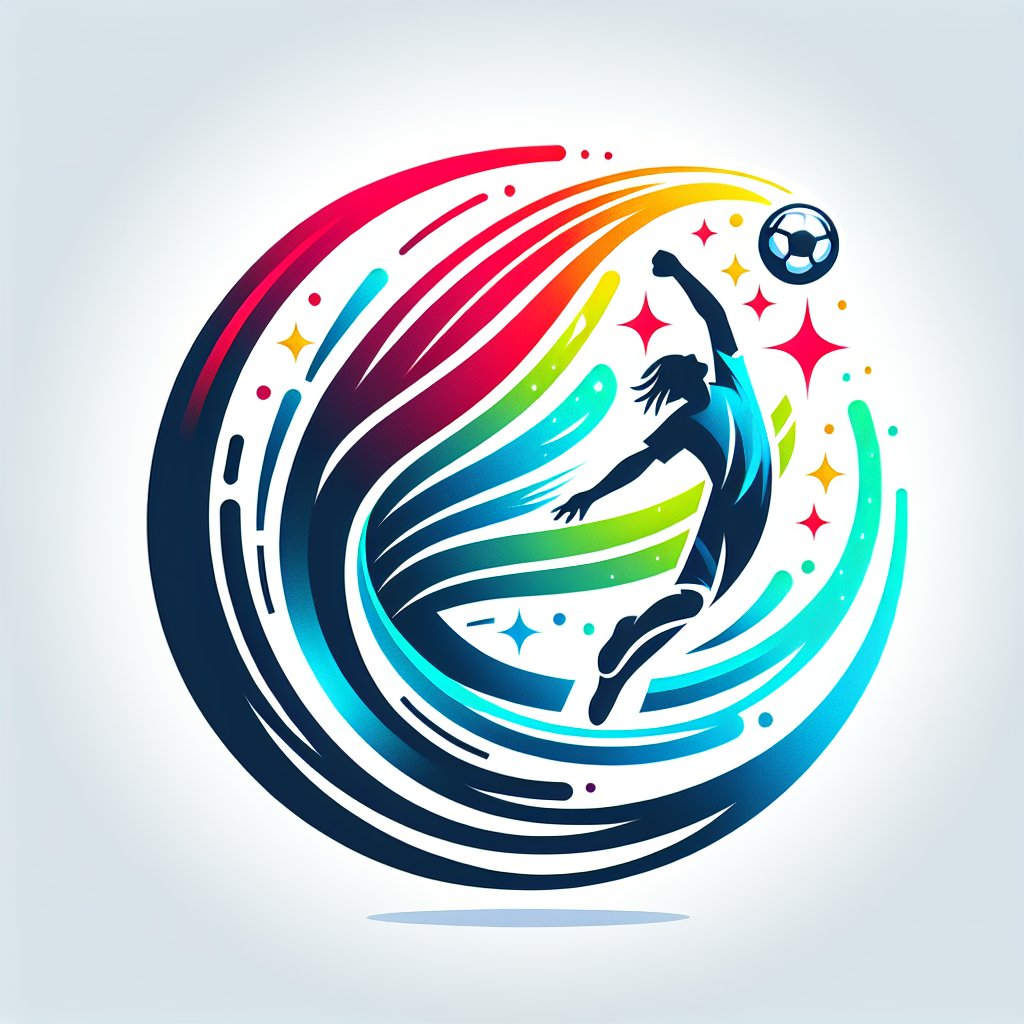 Create a logo for a website dedicated to scoring celebrations in sports, capturing the energy and excitement of the game with a modern and dynamic design that reflects the thrill of victory and the joy of sportsmanship.